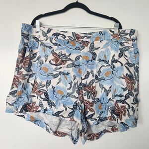 Old Navy Blue Floral Women's Bermuda Shorts
